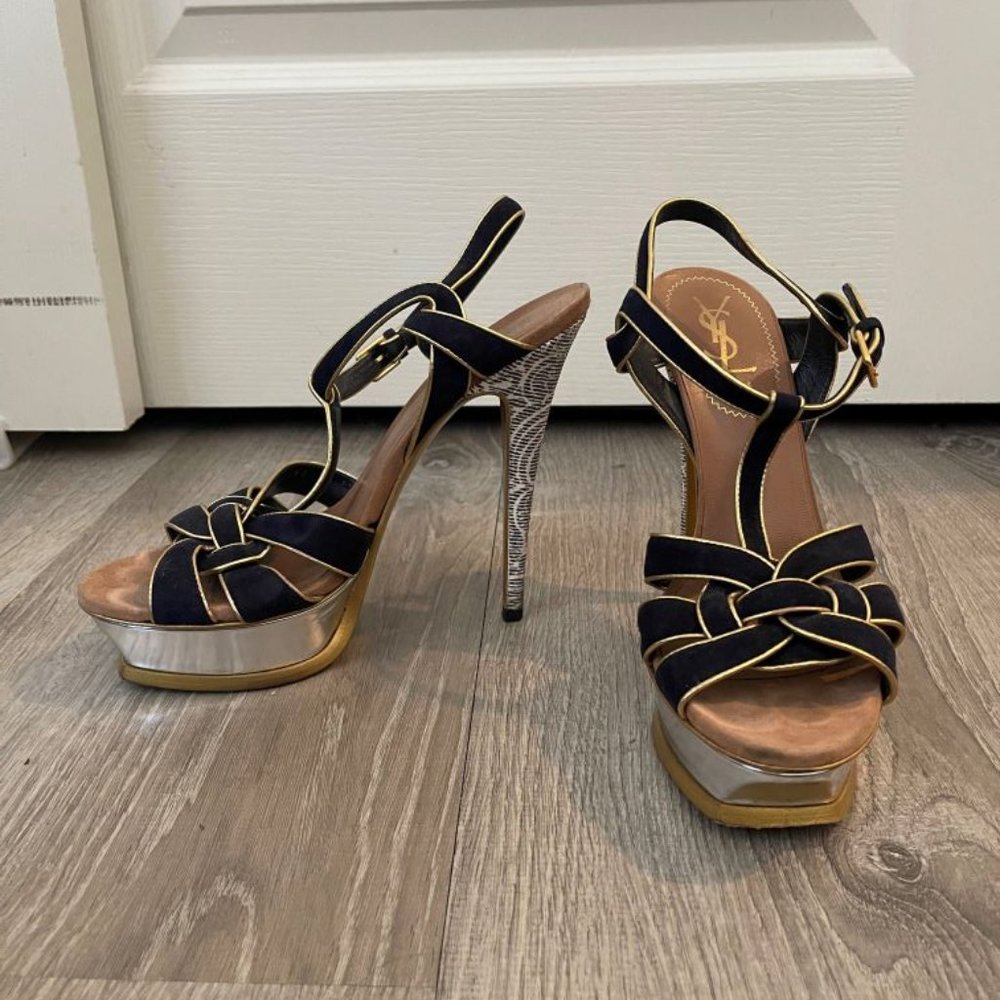 YSL Saint Laurent Tribute sandals sz 38.5